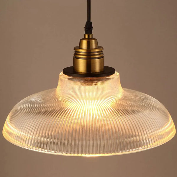American vintage glass pendant light - Gramercy Lighting Studio